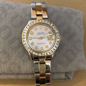 Women’s Rolex 2 Tone stainless 18k gold Diamonds